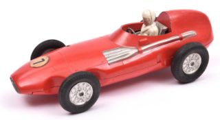 A large late 1950's Mettoy die-cast Vanwall single seat racing car. Approximately 1:24 scale, a more