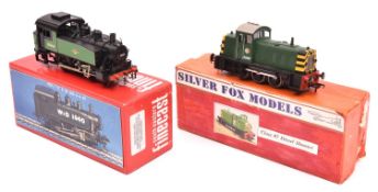 2x kit-built OO gauge BR dock shunter locomotives. A brass and white metal 0-6-0T US built