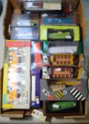 30 Model buses and coaches by various makers, Corgi, Matchbox, EFE. Joal compact Volvo coach in