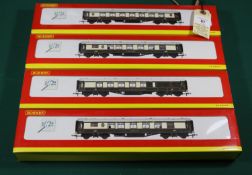 4 Hornby 'OO' gauge Pullman Cars. 3rd class Brake car 'Car No. 161 Third Class'. 2nd class Parlour