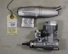 O.S. model aircraft engine for radio controlled aircraft. Model No. MAX 55AX /15610, complete with