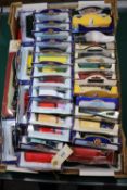 60+models of modern mixed die cast vehicles by Corgi, Oxford, Vangaurds, Britbus, EFE. includes a