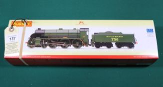 A Hornby 'OO' gauge King Arthur N15 class 4-6-0 Tender Locomotive (R2580). 'Excalibur', RN 736. In