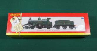 A Hornby OO GWR Dean Class 4-2-2 locomotive (R2614). Lorna Doone, in lined green livery. Boxed.