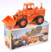 An original rare Preiser Front Loader H-65C (Art No:5206). Scale 1:24. Finished in orange plastic