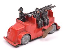 Vintage Betal toys by J&H Glasman,extremley rare diecast clockwork fire engine, has tinplate base