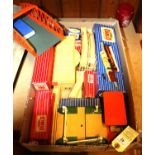 A quantity of Hornby Dublo lineside items and accessories. Including a pre-war (dated 1938) D1 (