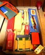 A quantity of Hornby Dublo lineside items and accessories. Including a pre-war (dated 1938) D1 (