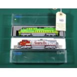 2 KATO N gauge Locomotives. GE C44-9W 'Dash 9' Co-Co Diesel Locomotive. RN 650. In Santa Fe red