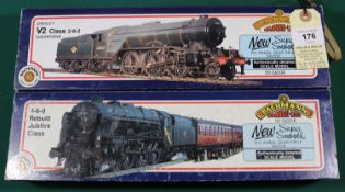 2 Bachmann Steam Locomotives. BR class V2 2-6-2 Tender Locomotive. RN 60807. Together with BR