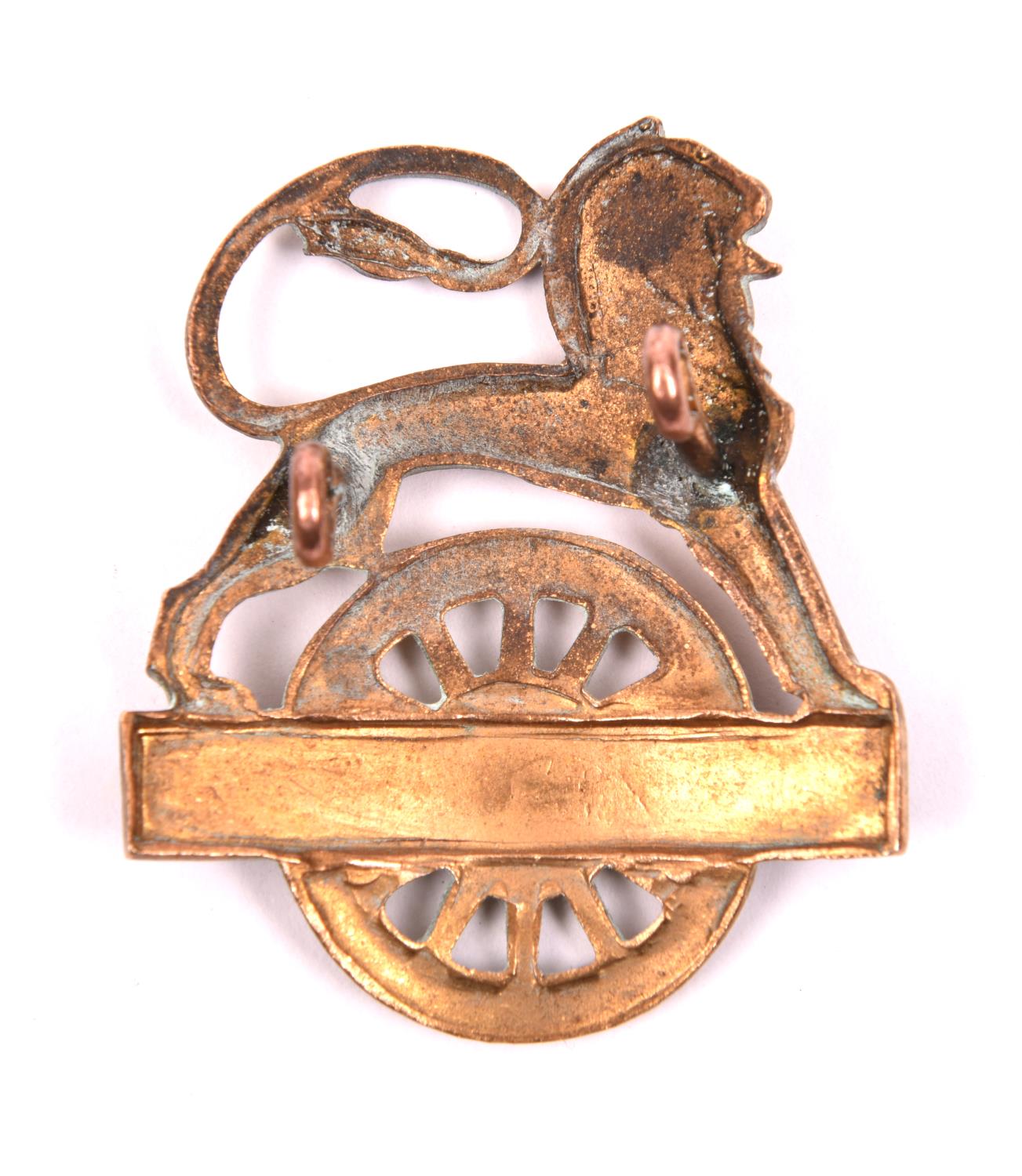 British Railways (Western Region) STATION MASTER cap badge. Brass and brown enamel lion over - Image 2 of 2