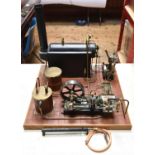 A Stuart Models live steam stationary steam plant. A well constructed model in brass, cast iron,