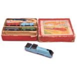 Crescent toys - miniature train set, comprising of loco,and 5 wagons.Contained in original lift