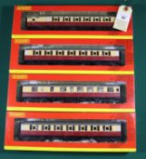 4 Hornby 'OO' gauge Passenger Coaches. BR Eastern Region (ex LNER) stock. 2x 61ft 6in Corridor 1st