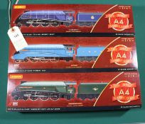 Hornby OO Set, The Great A4 Gathering. Comprising 6x Class A4 4-6-2 tender locomotives; Sir Nigel