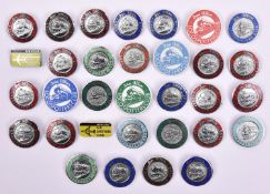 32x Ian Allan 'Loco Spotters' and 'Air Spotters' club badges with the enamel in a variety of British