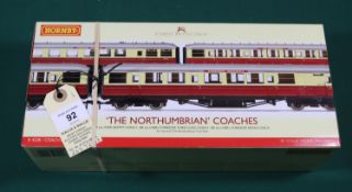 A Hornby 'OO' gauge Coach Pack (R4228). 'The Northumbrian' Coaches. Comprising ex LNER Buffet coach,