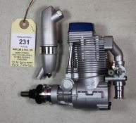 O.S. four stroke model aircraft engine for radio controlled aircraft. Model No. FS 81/34810, with