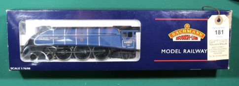 A Bachmann Branchline OO BR Class A4 4-6-2 locomotive (31-954). Sir Nigel Gresley 60007, in lined