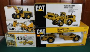 5 heavy plant/construction equipment. 2x ERTL Cat- Caterpillar 988B Wheel Loader. Plus a Caterpillar