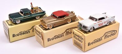 3 White Metal Brooklin Models. A 1953 Buick Skylark Convertible 'Collectors Gazette 100th Issue' (