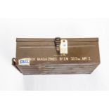 A WWII Bren magazine steel carrying box, containing 12 x 30 round magazines. GC £40-50
