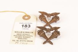A pair of officer's cast bronze large size collar badges of the RAF Education Branch, 1940-48. GC £