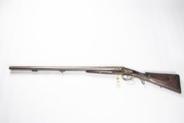 A DB 25 bore (.577") percussion big game rifle, 46" overall, barrels 30" with wide top rib and