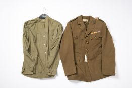 A WWII period female Captain's 4 pocket khaki tunic of the Indian Medical Service, named to "K