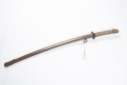 A WWII Japanese NCO's sword, arsenal blade 27½", numbered 76601 and with small arsenal mark,