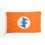 A Third Reich Belgian Fascist Volunteers flag, runic centre device, 36" x 23", dated 1942. GC £65-70