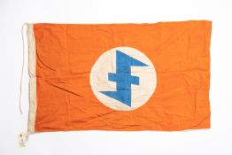 A Third Reich Belgian Fascist Volunteers flag, runic centre device, 36" x 23", dated 1942. GC £65-70