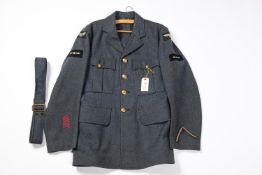 A WWII RAF Aircraftsman's SD jacket, brass KC buttons, embroidered cloth insignia. Near VGC £50-60