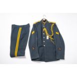 A Post 1953 RAF band corporal's full dress tunic, complete with anodised buttons, bullion collar