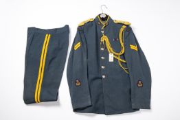 A Post 1953 RAF band corporal's full dress tunic, complete with anodised buttons, bullion collar