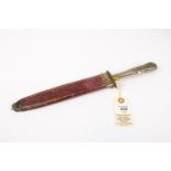A Victorian Bowie knife, SE spear point blade 9", the ricasso marked "JOHN BLYDE GENIUS" around an