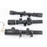 3 good telescopic sights: Fire Wolf 2-7x24; Nikon ProStaff 2-7x32; and Visionking 1.25-5x26, all