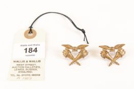 A pair of officer's small size gilt collar badges of the RAF Education Branch 1940-48. GC (the