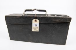 A Third Reich machine gun ammunition box, lid marked "41" and Waffenamt. GC £60-80