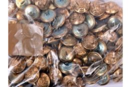 100 HLI OR's QC large brass buttons, unissued stock, gilding metal finish, VGC £20-40