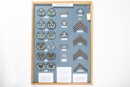 A comprehensive collection of RAF cloth NCO badges from 1918 to 1964, 24 items in all, mounted in