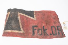 A WWI section of canvas, stated to have been removed from a Fokker. GC £65-70