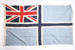 A Civil Air Ensign of stitched construction, 60" x 36", Union Jack in corner. GC £65-70