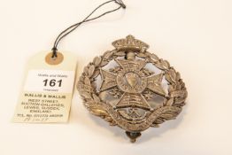 A Victorian officer's pouch belt plate of the 24th Middlesex Rifle Regiment (St Martin's le