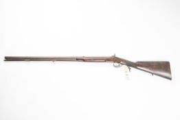 A 40 bore percussion sporting rifle, by Gasquoine & Dyson (Manchester), 46" overall, slender