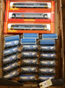 Quantity of OO gauge railway by Hornby. 3 boxed diesel freight/passenger locomotives, all BR Class