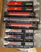 A quantity of unboxed Hornby Railways OO gauge railway. 2 First Great Western Class 43 power cars