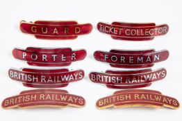 8x British Railways (Midland Region) totem style cap badges by Gaunt and Pinches. Ticket