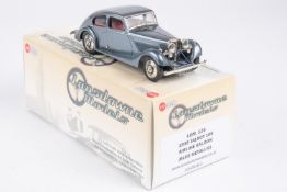 Lansdowne Models LDM.120 1936 Talbot 105 Airline Saloon (Blue Metallic), with red interior, plated