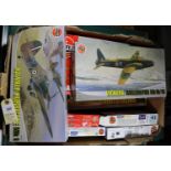 17 unmade kits by Airfix. 1:12, 1:32, 1:76 and 1:72 scales. Including a Short Stirling BI/III.